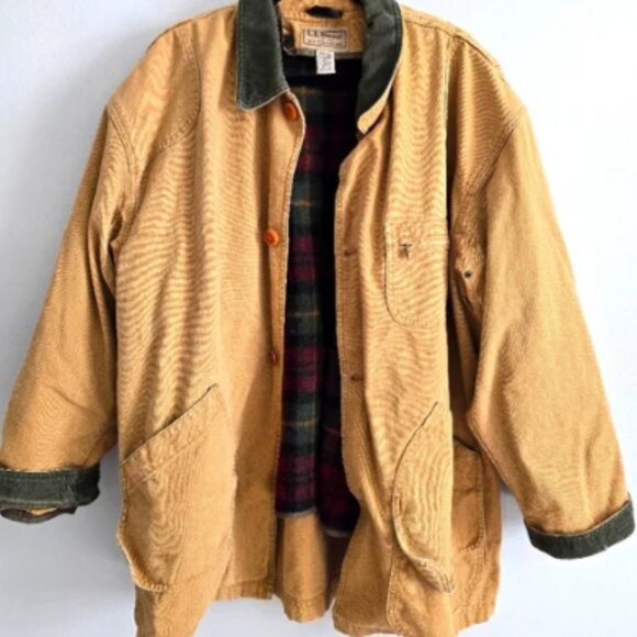 L.L. BEAN Vintage Mens Barn Jacket Field Chore Coat Blanket Lined XL - Picture 1 of 8